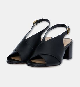 Schutz Low Block Heel Slingback Sandals, Black, Eu-38, Packshot View
