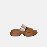Leather Platform Sabot Mules
