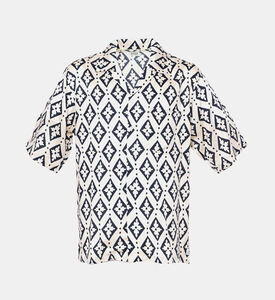Geometric Flower Printed Shirt Geometric Flower Printed Shirt