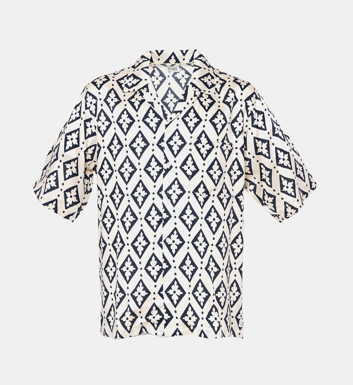 Geometric Flower Printed Shirt Geometric Flower Printed Shirt