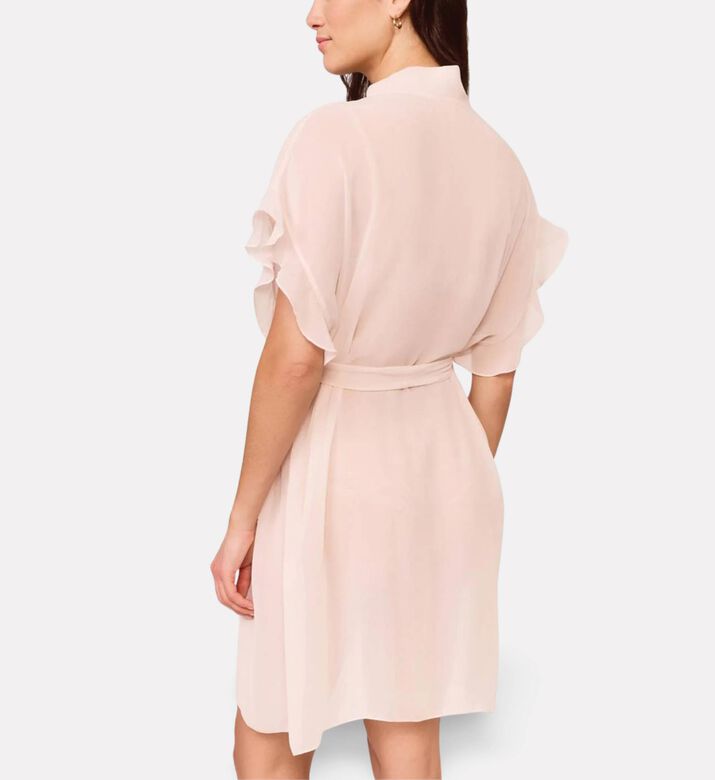 Rya Ruffled-sleeve Short Cover-up, Model View