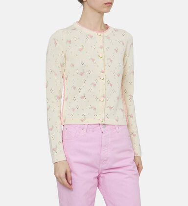 Embroidered-floral Pattern Cardigan