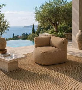 Home Deco and More Nirvana Quick-dry Fabric Corner Chair, Orange, Packshot View