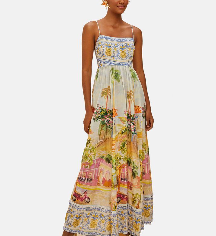 Aracati Nature-inspired Pattern Maxi Dress