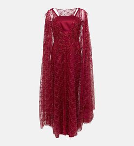 فستان مزين بريش