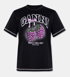 Ganni Printed Short-sleeve T-shirt, Packshot View