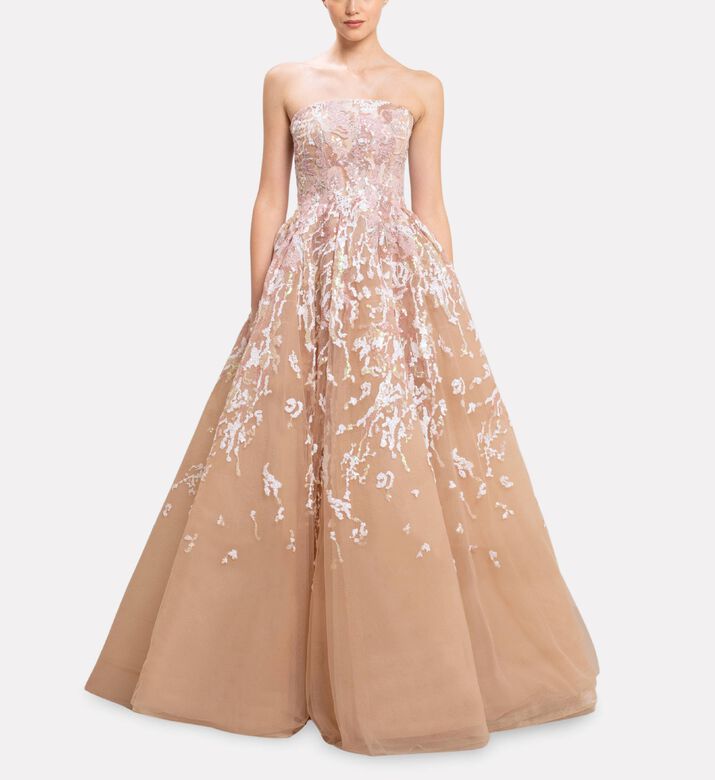 Michael Cinco Long Dress, Model View