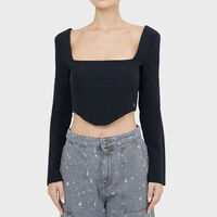 Lurex Long Sleeve Uniform Top