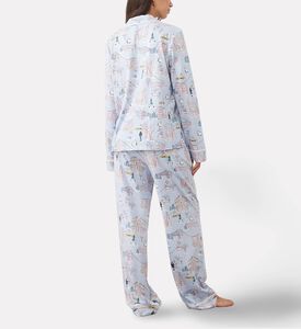DKNY Printed Long-sleeve Pajama Set, Model View