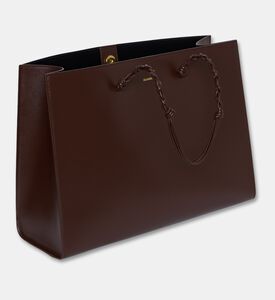 Jil Sander Tangle Shopping Leather Tote, Brown, Packshot View