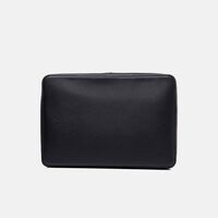 Faux Leather Trim Laptop Sleeve