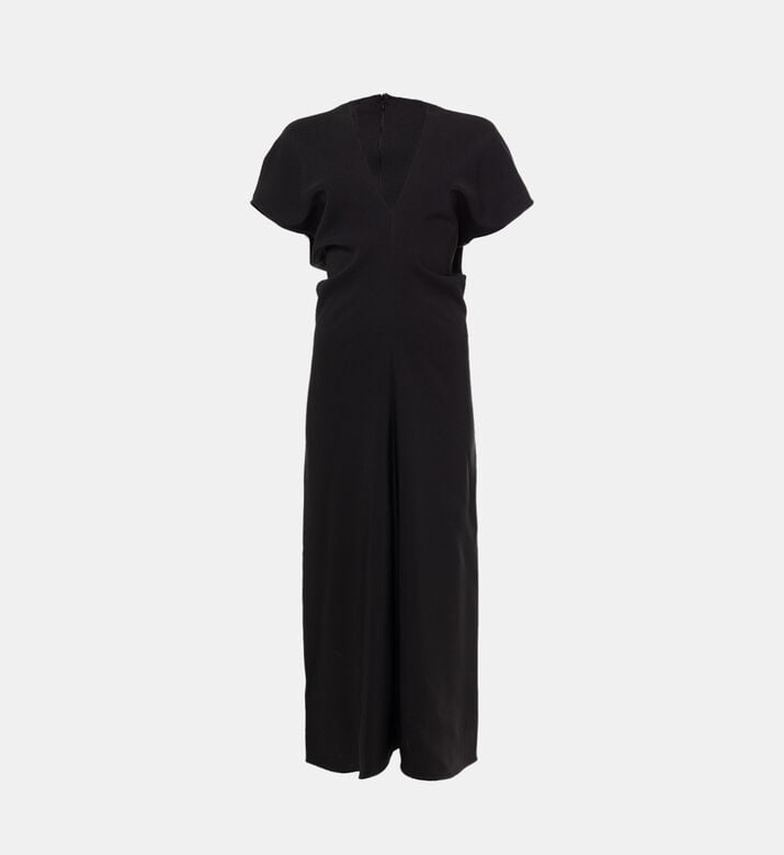 Puffed Sleeve V-neck Jumpsuit