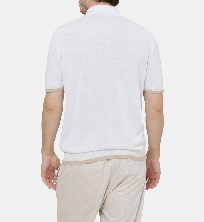 بولو كريب بخيوط قطن وكتان