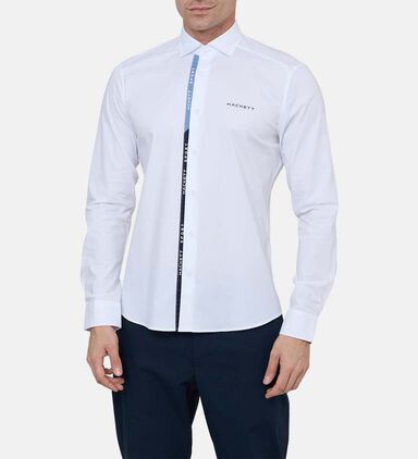 Logo Tape Cotton Blend Shirt