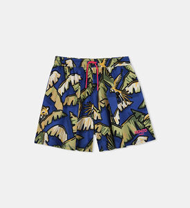 Tropical-print Swim Shorts