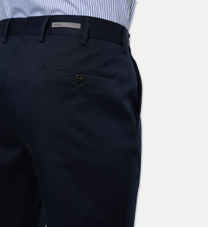 Corneliani Tailored Stretch Trousers, Dark-blue, 54, Model View