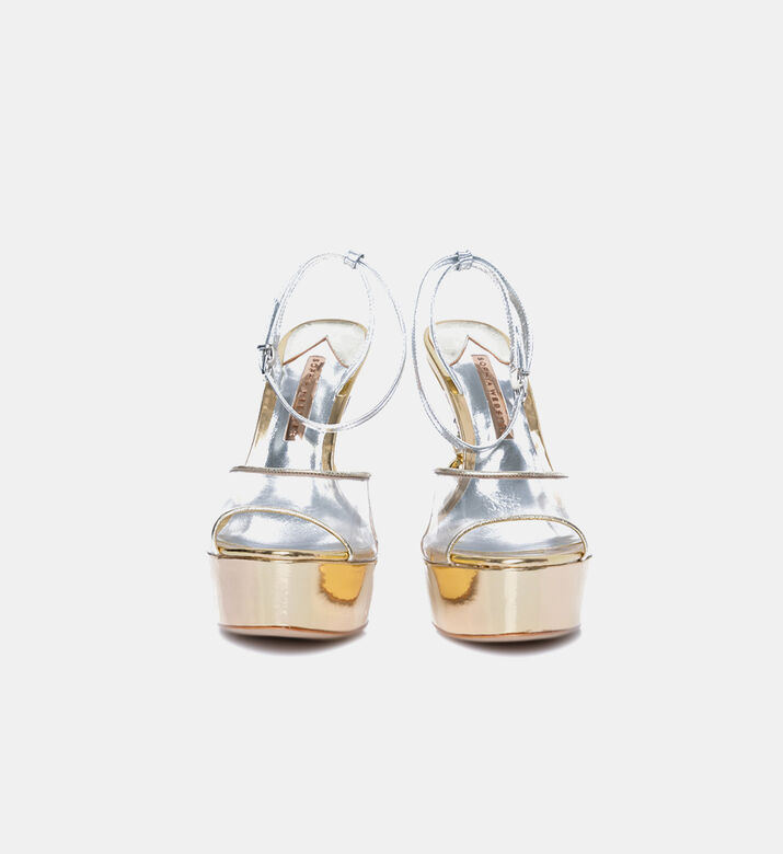 Natalia Pearl Heeled Satin Sandals
