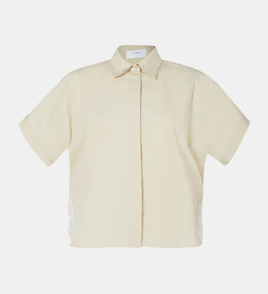 Cotton Lace-inserts Blouse