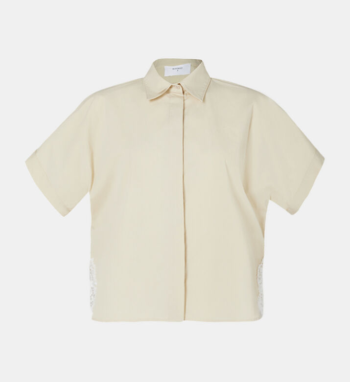Cotton Lace-inserts Blouse