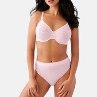 Pink Floral-jacquard Full Coverage Bra