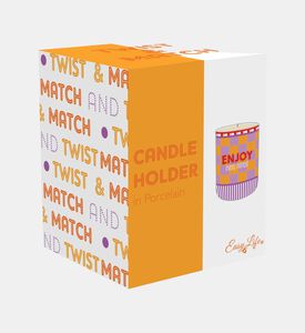 شمعة معطرة بزجاجة بورسلين بطبعة كاملة