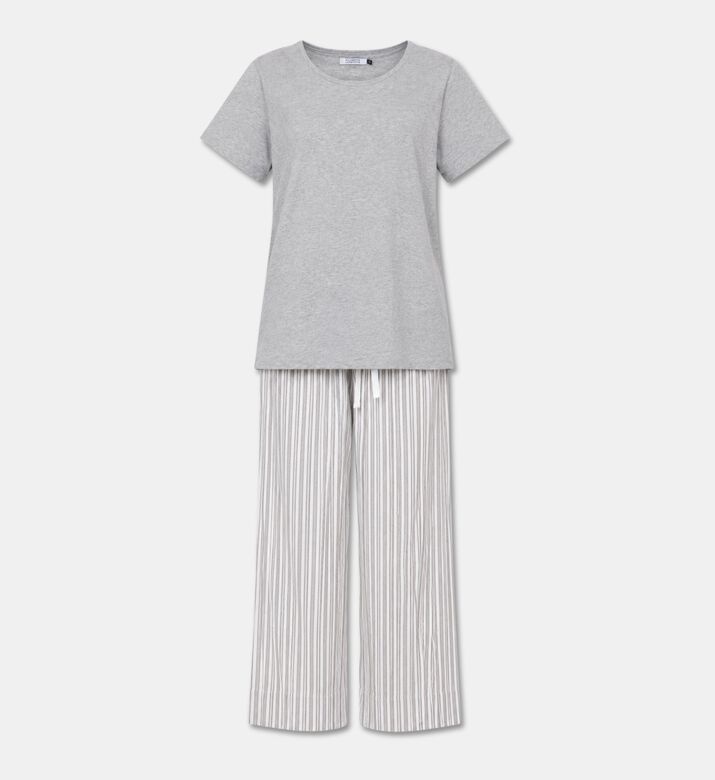 Galeries Lafayette Cotton Stripped Pajama Set, Packshot View