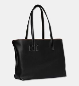 Mlouye Calf Leather Large Tote Bag, Black, Packshot View