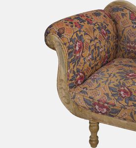 Home Deco and More Antoinette Chenille Digital Printed Chaise, Packshot View