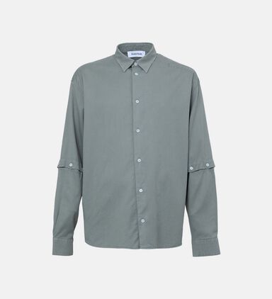 Cotton Detachable-sleeved Shirt