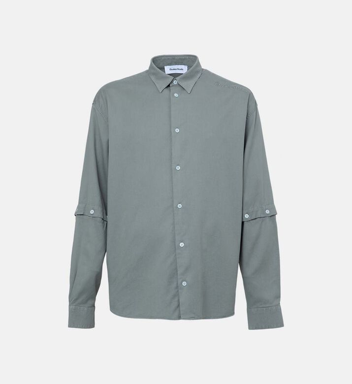 Cotton-tencel Detachable-sleeved Shirt