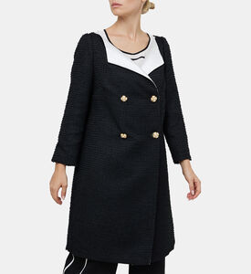 معطف بصفي أزرار لؤلؤية