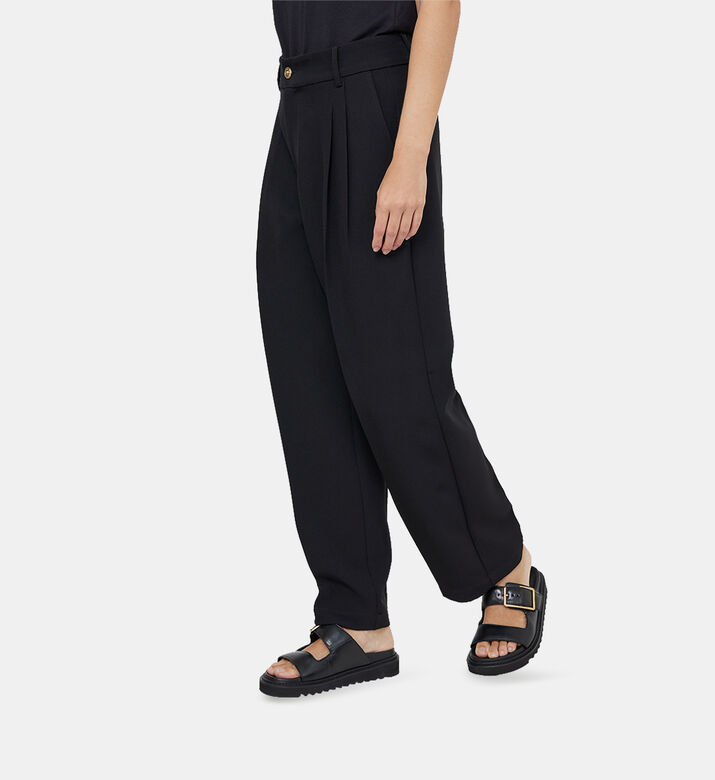 Wide High Waist Tapered Trousers