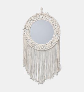 Home Deco and More Mira Natural Cotton Frame Mirror, Packshot View