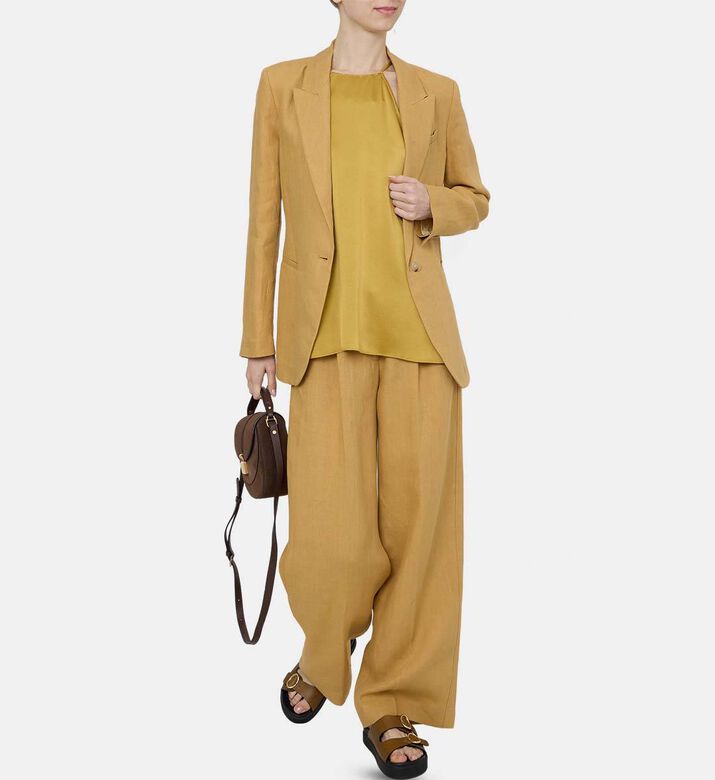 Linen Canvas Belted Jacket