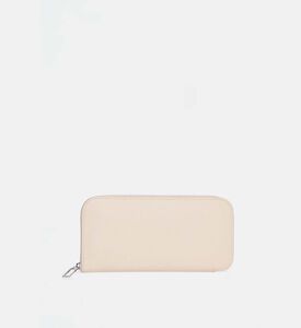 Camille Fournet Taurillon Grained Leather Wallet, Cream, Packshot View