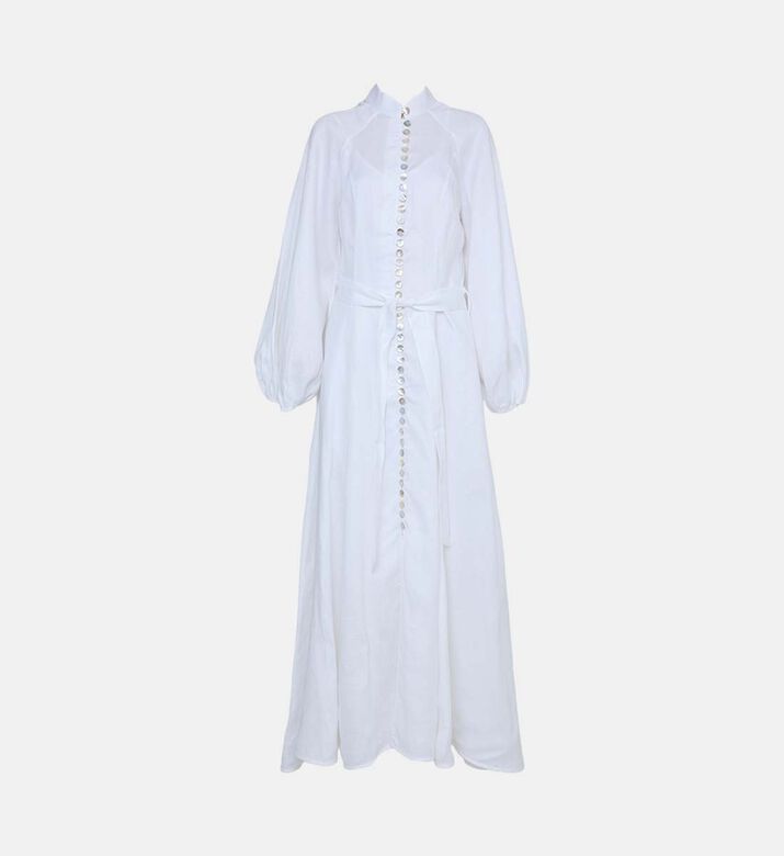 Classic Button Down Flared Dress