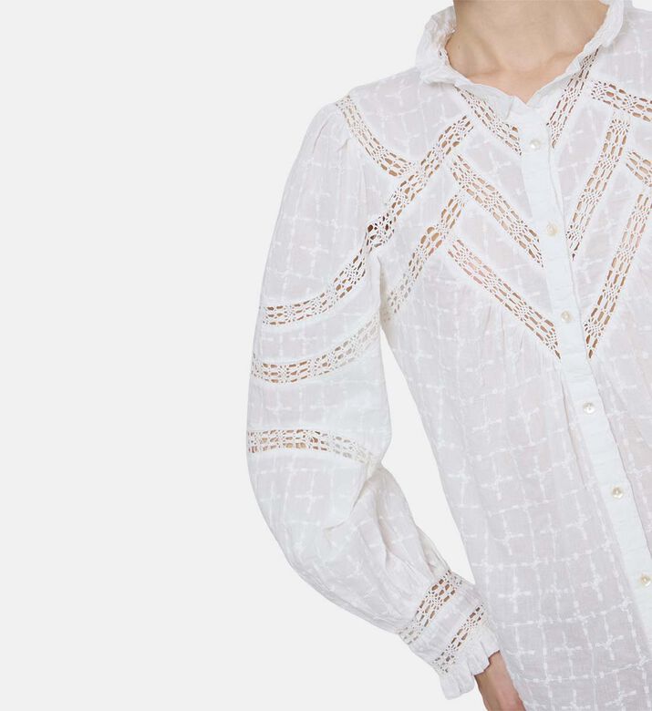 Brona Button-down Embroidered Blouse