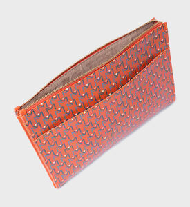 Maya.M Logo-pattern Vegan Ipad Pouch, Orange, Packshot View