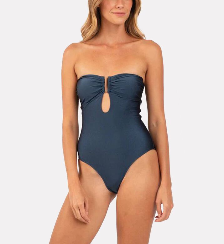 Rio De Sol Ruched Cutout One-piece Swimsuit, Model View