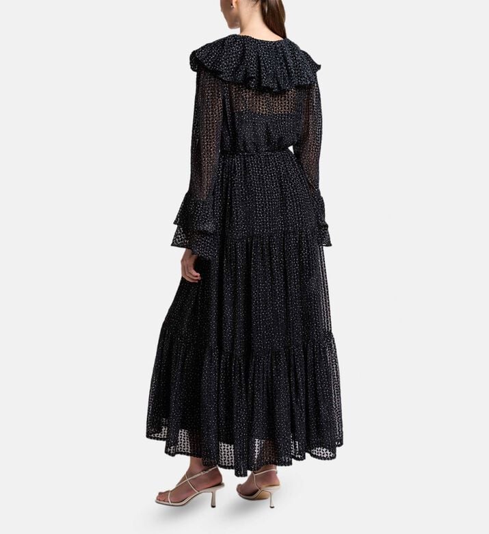 Carter and White Karina Burnout Polka Dot Maxi Dress, Model View