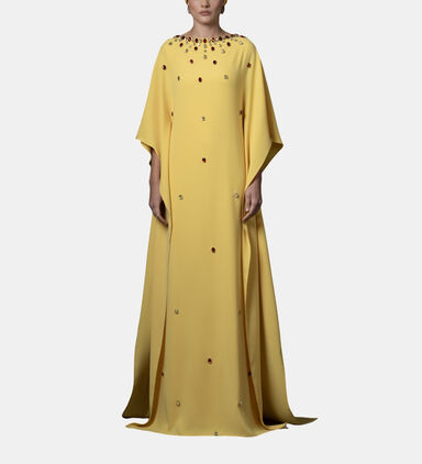 Floor-length Bead Embellishments Kaftan