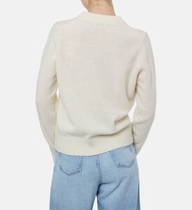 Ganni Puppy-print Long-sleeve Sweater, Model View