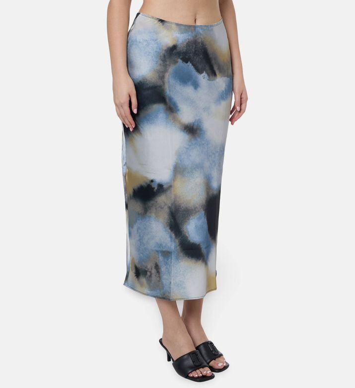 Samsoe Saagneta Long Satin Skirt, Model View