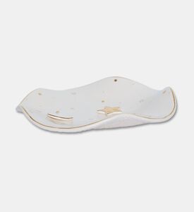 Noorena Ramadan Moon Gold Glazed Ceramic Dish, Packshot View