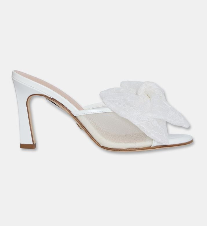 Atana Sheer Lace Rosette Mules, Packshot View