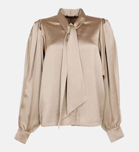 قميص كانديا بوسي بياقة على شكل فيونكة