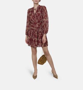 فستان مينت بأكمام منتفخة