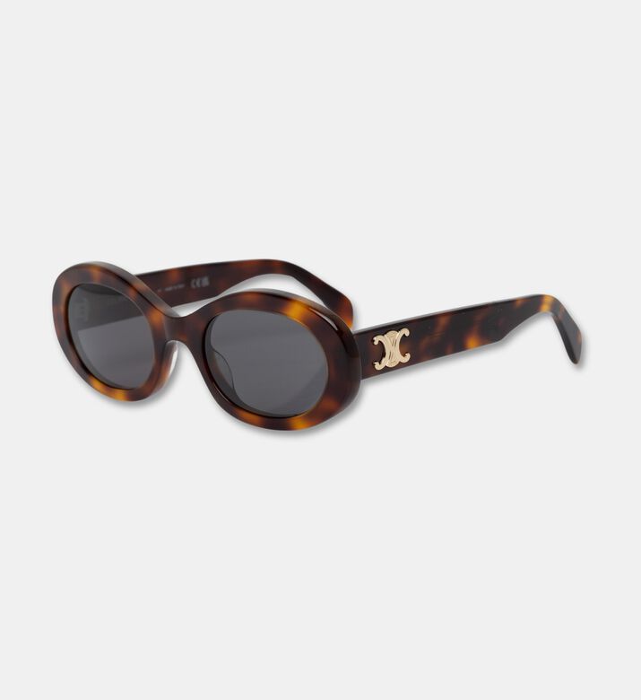 Celine Acetate Oval Logo-embellished Sunglasses, Terracotta, Packshot View