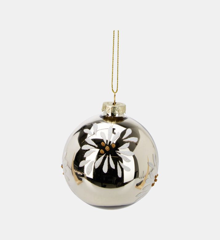 Home Deco and More Xmas Ball Glass Flower, Packshot View