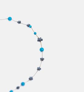 Hematite Turquoise Star Long Necklace